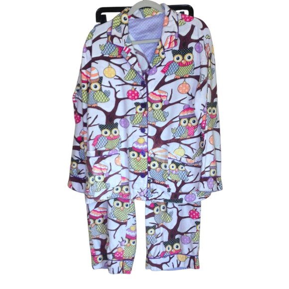 Nick & Nora Owl Pajama Set XXL - Picture 1 of 5